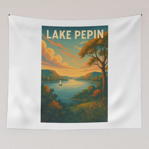 Item preview,  Lake Pepin Vista at Dusk from Bluffside Trail designed and sold by Aryabek.