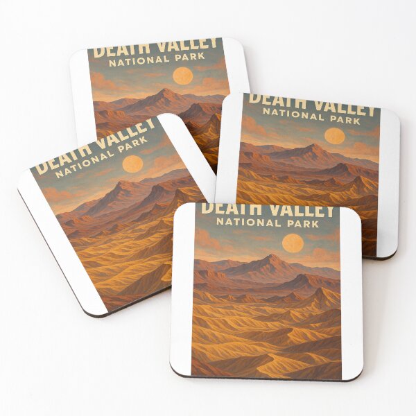 Item preview,  Death Valley Landscape with Full Moon Over Desert Peaks designed and sold by Aryabek.