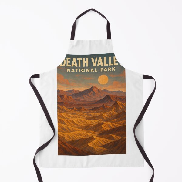 Item preview, Death Valley Landscape with Full Moon Over Desert Peaks designed and sold by Aryabek.