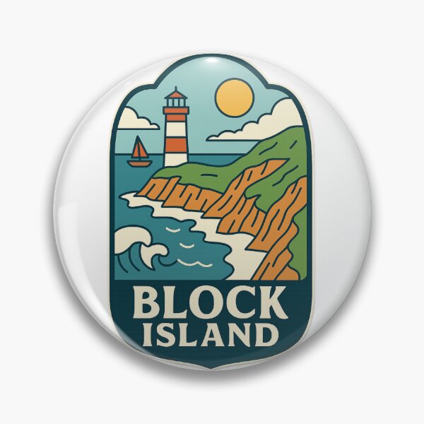 Item preview,  Block Island Coastal View with Lighthouse and Sailboat designed and sold by Aryabek.