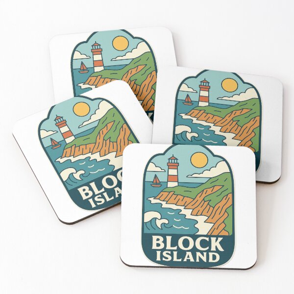 Item preview,  Block Island Coastal View with Lighthouse and Sailboat designed and sold by Aryabek.