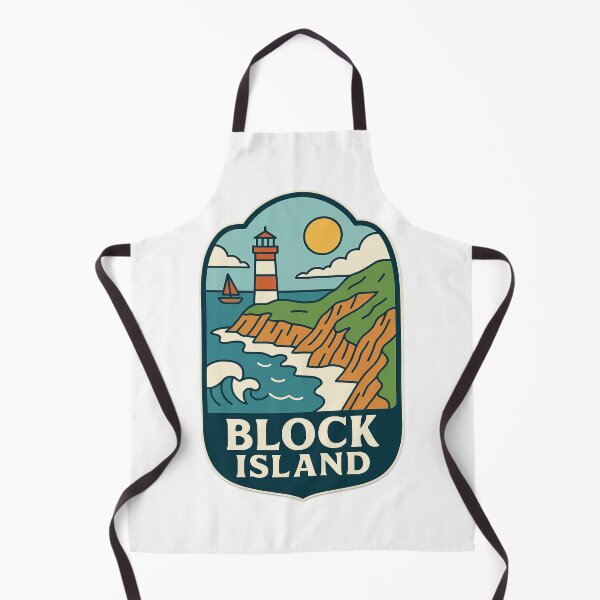 Item preview, Block Island Coastal View with Lighthouse and Sailboat designed and sold by Aryabek.
