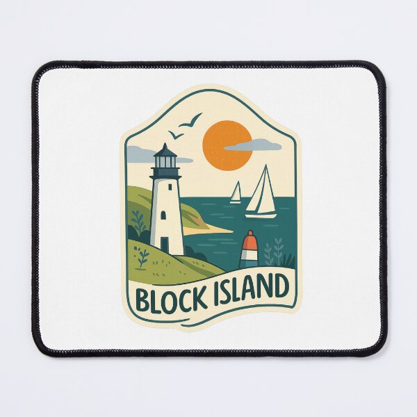 Item preview, Block Island Lighthouse and Sailing Boats at Sunset designed and sold by Aryabek.