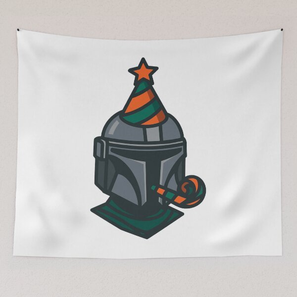Item preview, Mando Helmet Birthday Party - Blue Orange designed and sold by retrofutured.