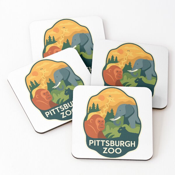Item preview,  Pittsburgh Zoo Safari Animals Emblem with Giraffe and Panther designed and sold by Aryabek.