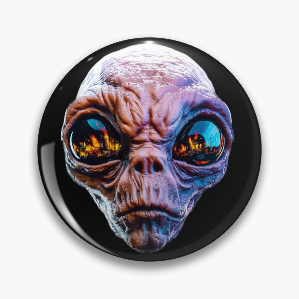 Item preview, Alien Invasion Realistic Sci Fi Horror Art designed and sold by Amanda's Factory.
