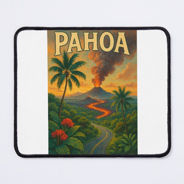 Item preview,  Pāhoa Lava Flow with Volcano Eruption at Sunset designed and sold by Aryabek.