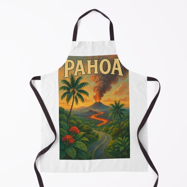 Item preview,  Pāhoa Lava Flow with Volcano Eruption at Sunset designed and sold by Aryabek.