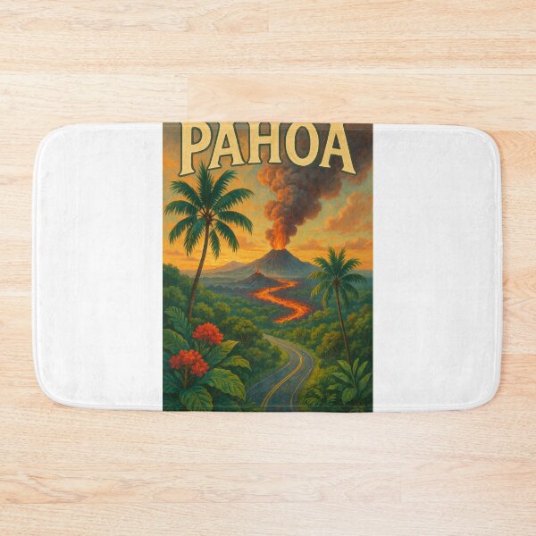 Item preview,  Pāhoa Lava Flow with Volcano Eruption at Sunset designed and sold by Aryabek.