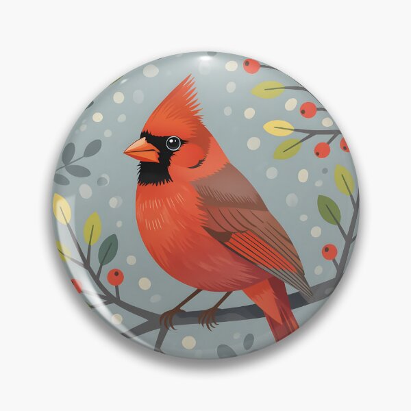 Item preview, A cute northern cardinal bird perched on a branch designed and sold by Ponted.