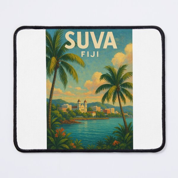 Item preview,  Suva Fiji Cathedral and Waterfront Skyline designed and sold by Aryabek.