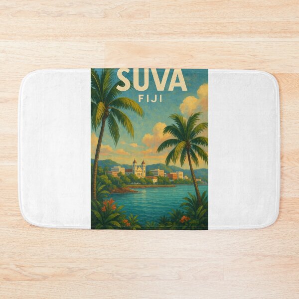 Item preview,  Suva Fiji Cathedral and Waterfront Skyline designed and sold by Aryabek.