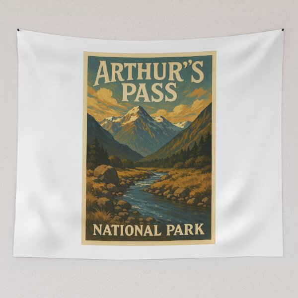 Item preview,   Arthur’s Pass National Park Stream and Southern Alps View designed and sold by Aryabek.