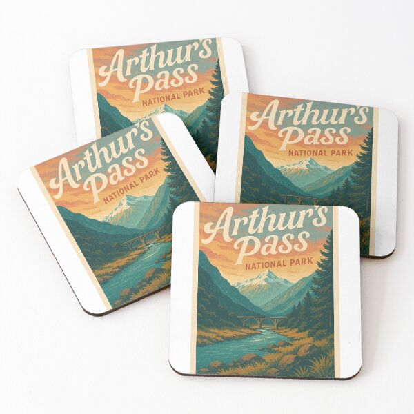Item preview,  Arthur’s Pass Bridge and Southern Alps at Sunset designed and sold by Aryabek.
