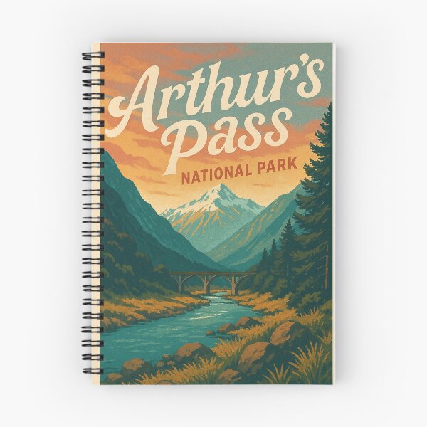 Item preview,  Arthur’s Pass Bridge and Southern Alps at Sunset designed and sold by Aryabek.