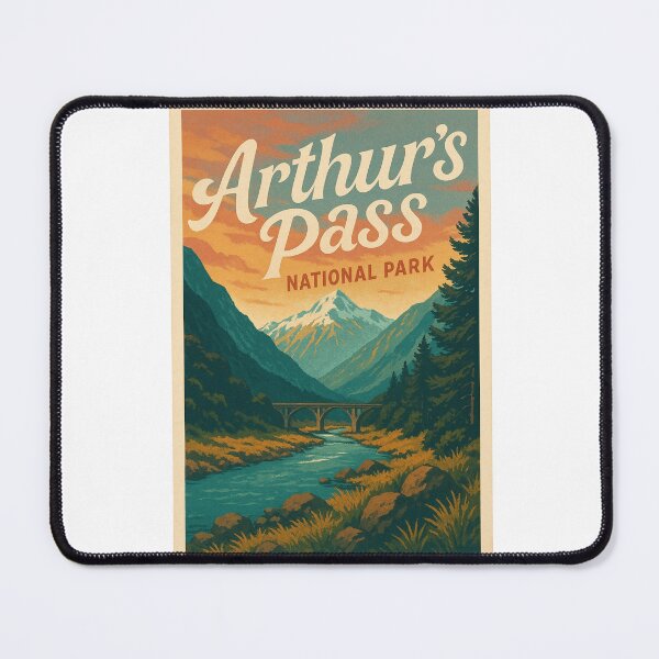 Item preview, Arthur’s Pass Bridge and Southern Alps at Sunset designed and sold by Aryabek.