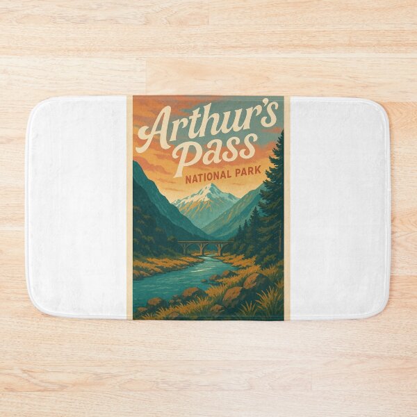 Item preview,  Arthur’s Pass Bridge and Southern Alps at Sunset designed and sold by Aryabek.