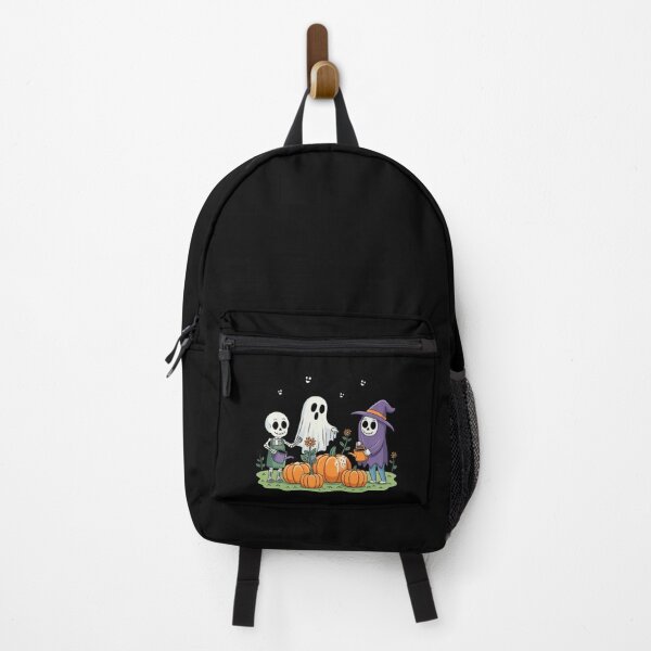 Item preview, Cute Chibi Skeleton & Ghost Gardeners Halloween Design with Zombie and Pumpkins designed and sold by ColorSplash123.
