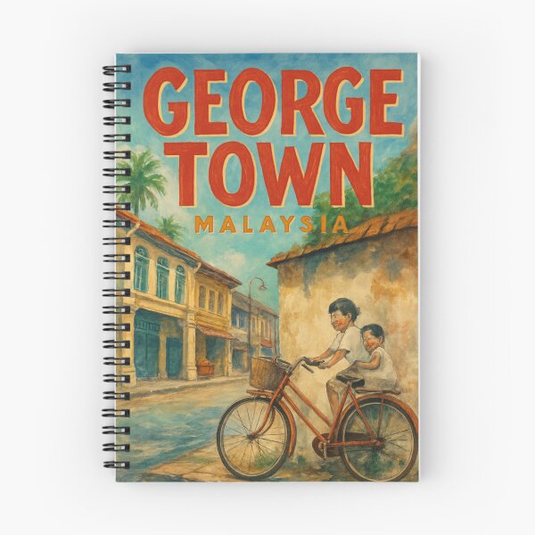 Item preview,  George Town Malaysia Street Scene with Bicycle Mural designed and sold by Aryabek.