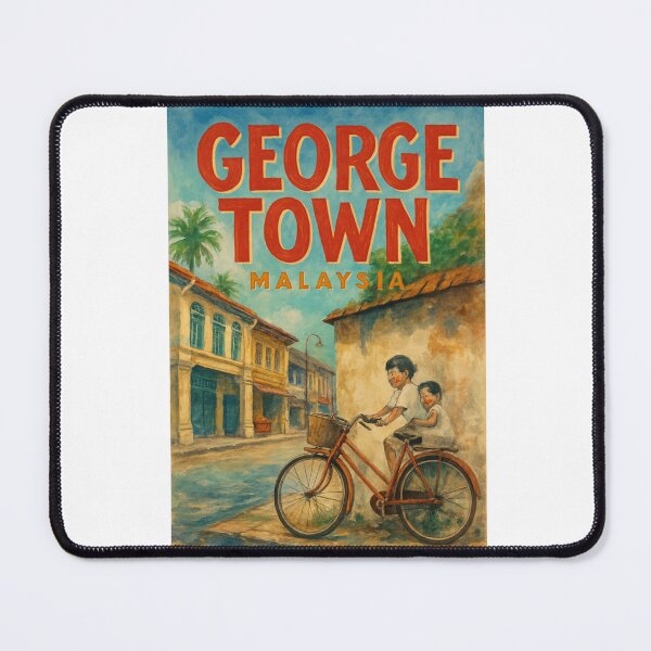 Item preview,  George Town Malaysia Street Scene with Bicycle Mural designed and sold by Aryabek.