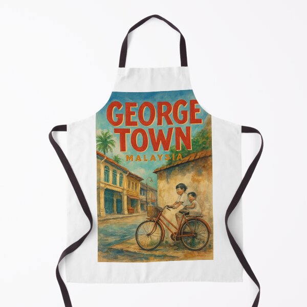 Item preview,  George Town Malaysia Street Scene with Bicycle Mural designed and sold by Aryabek.