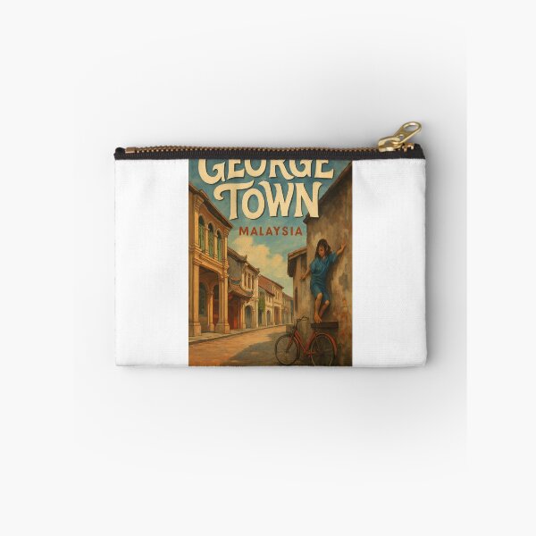Item preview,  George Town Malaysia Shophouses and Girl on Bicycle designed and sold by Aryabek.