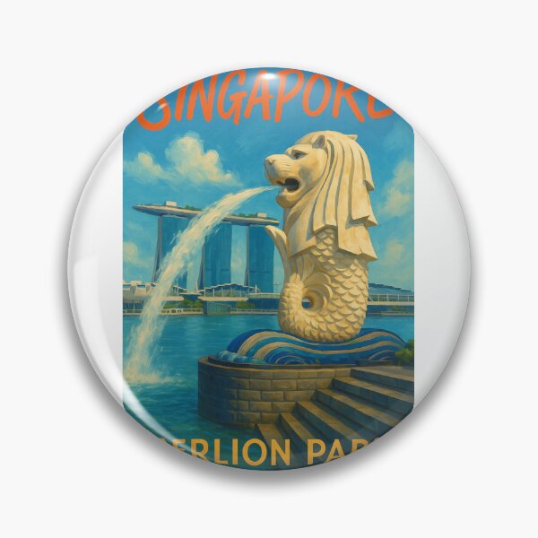 Item preview, Merlion Park Singapore with Marina Bay Sands Skyline designed and sold by Aryabek.