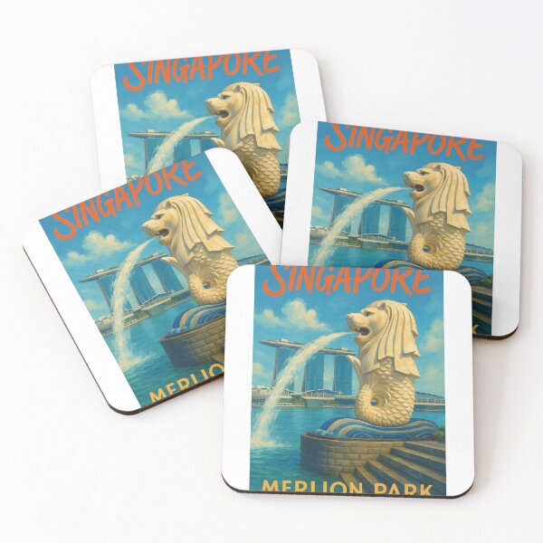 Item preview, Merlion Park Singapore with Marina Bay Sands Skyline designed and sold by Aryabek.