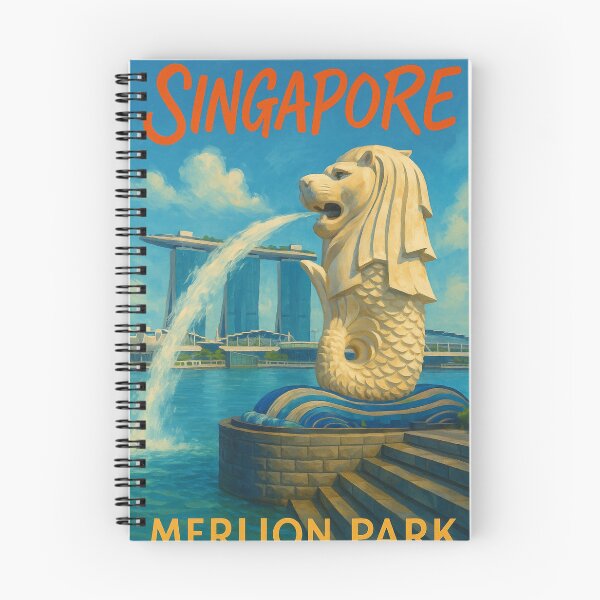 Item preview, Merlion Park Singapore with Marina Bay Sands Skyline designed and sold by Aryabek.