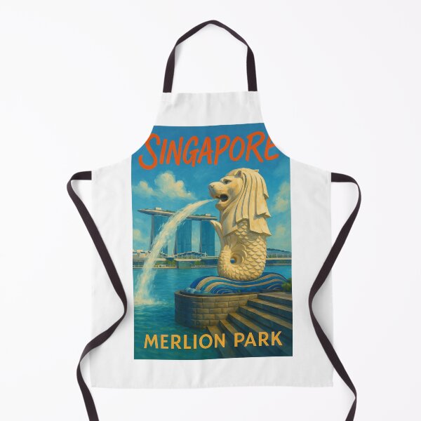 Item preview, Merlion Park Singapore with Marina Bay Sands Skyline designed and sold by Aryabek.