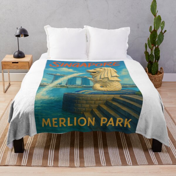 Item preview, Merlion Park Singapore with Marina Bay Sands Skyline designed and sold by Aryabek.