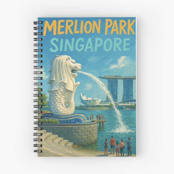 Item preview, Merlion Park Singapore Waterfront with Tourists designed and sold by Aryabek.