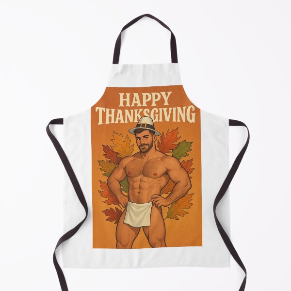 Item preview, Gay Thanksgiving Greeting with Cartoon Pilgrim designed and sold by Aryabek.
