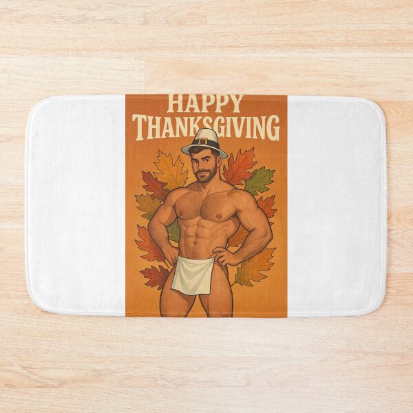 Item preview,  Gay Thanksgiving Greeting with Cartoon Pilgrim designed and sold by Aryabek.