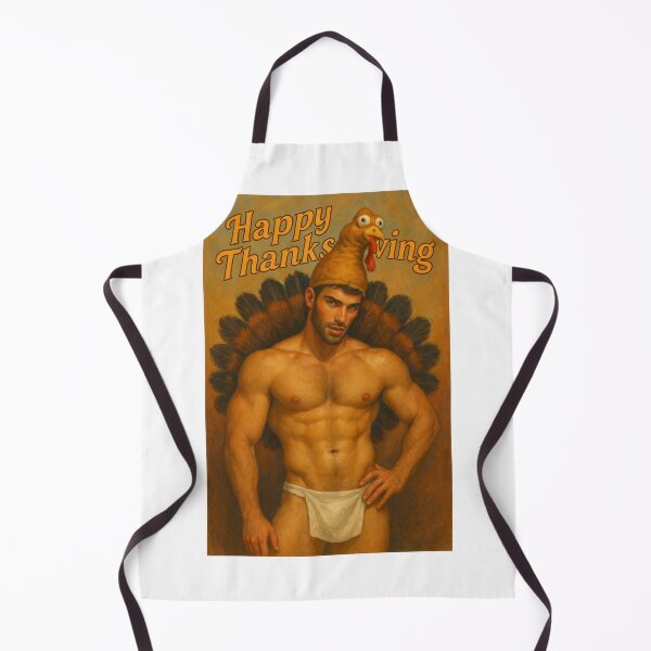 Item preview, Sexy Gay Thanksgiving Card with Turkey Headdress designed and sold by Aryabek.