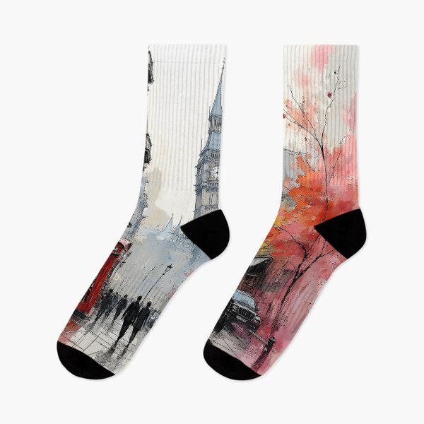 Item preview, Streets of London Water Color designed and sold by Huskyyy Designs.