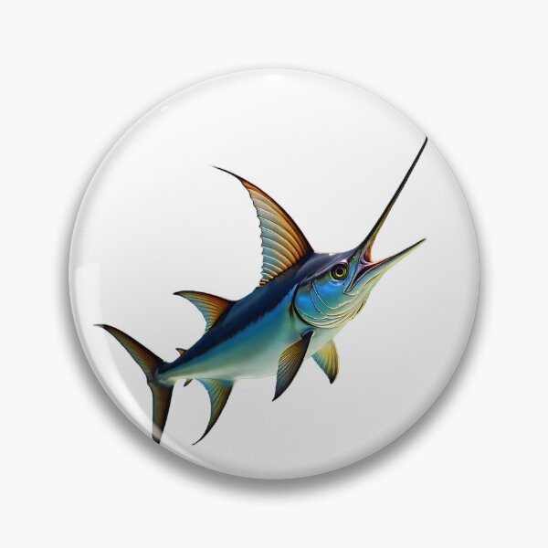 Item preview, Ferocious Giant Swordfish Attack Deep Sea Predator Design Ocean Warrior Art designed and sold by AwesomeDigiShop.