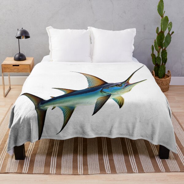 Item preview, Ferocious Giant Swordfish Attack Deep Sea Predator Design Ocean Warrior Art designed and sold by AwesomeDigiShop.