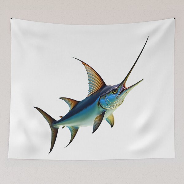 Item preview, Ferocious Giant Swordfish Attack Deep Sea Predator Design Ocean Warrior Art designed and sold by AwesomeDigiShop.