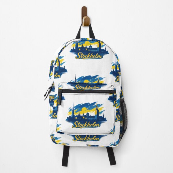 Item preview, Stockholm yellow blue capital Sweden gift designed and sold by Pineapple-Tree.