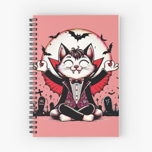 Item preview, Cat Catcula Vampurr Vampire Cat Meditating designed and sold by HappyHavenStu.