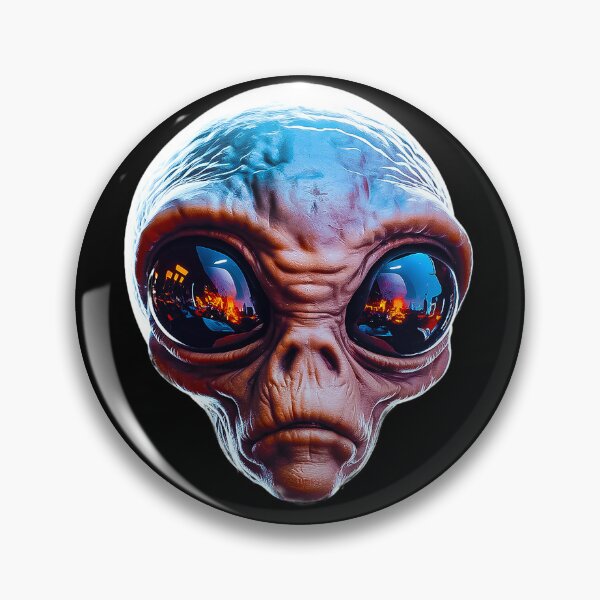 Artikelvorschau, Realistisches Alien-Gesicht, Sci-Fi-Horror-Kunstwerk entworfen und verkauft von Amanda's Factory.