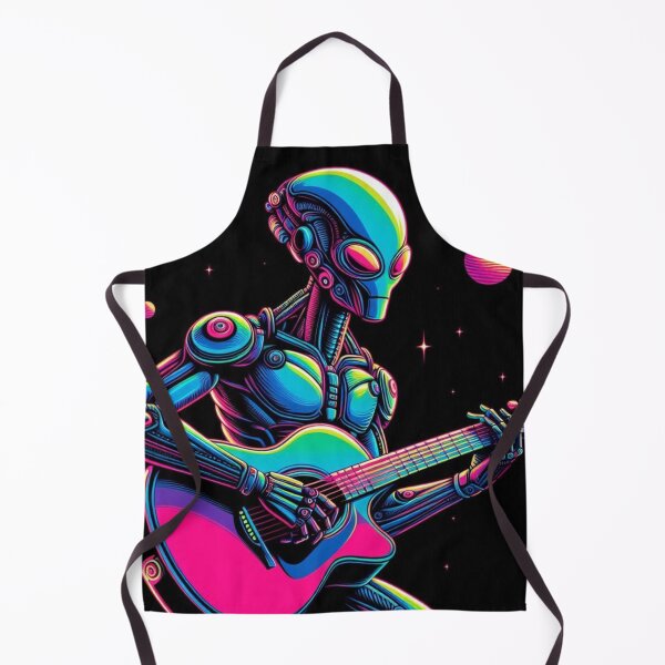 Item preview, futuristic alien playing guitar designed and sold by Dogandesighn.