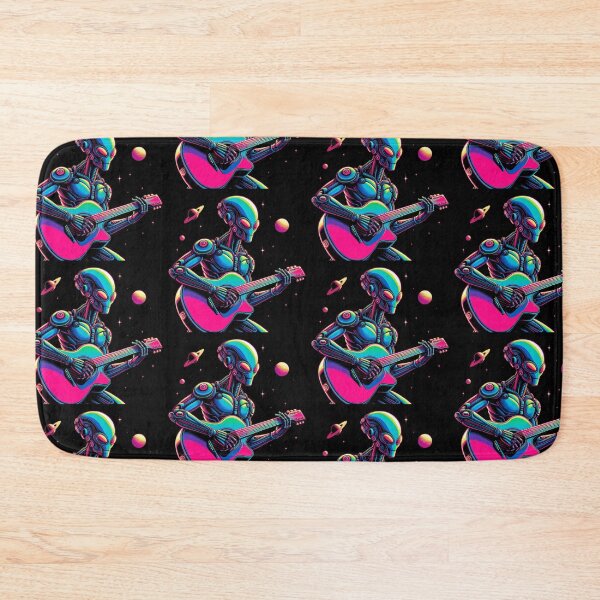Item preview, futuristic alien playing guitar designed and sold by Dogandesighn.
