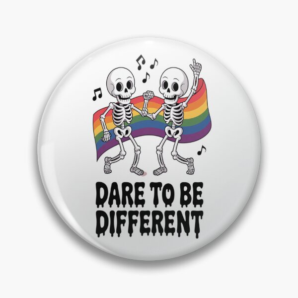 Item preview, Dancing Skeletons Pride Dare To Be Different LGBTQ Halloween designed and sold by VladoZork.