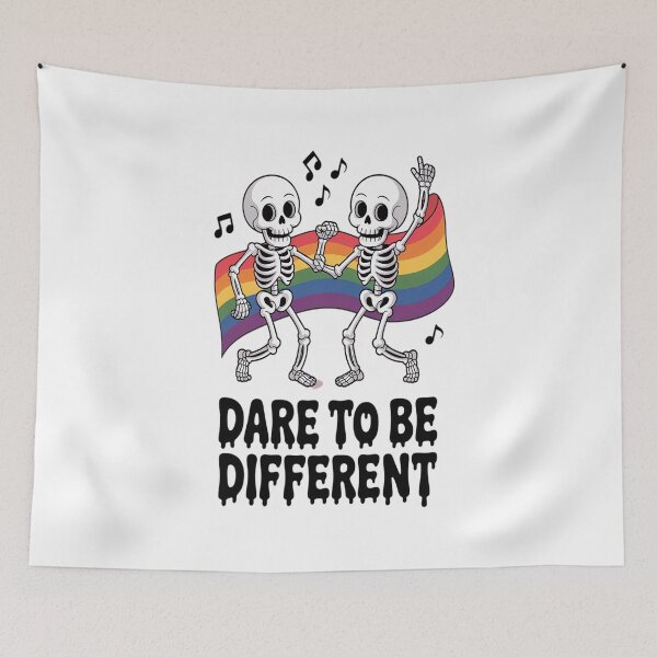 Item preview, Dancing Skeletons Pride Dare To Be Different LGBTQ Halloween designed and sold by VladoZork.
