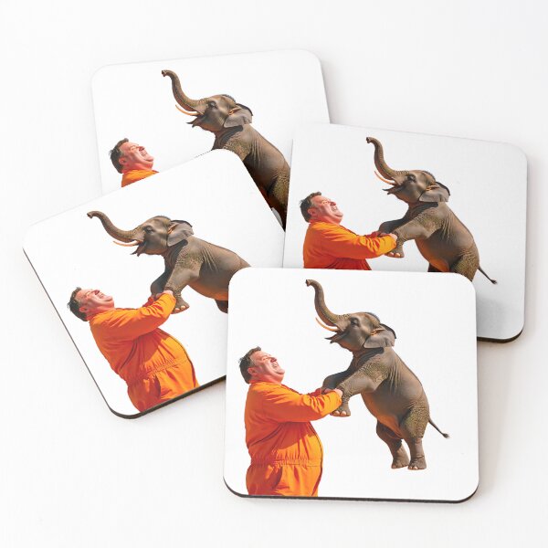 Item preview, Fat Strong Man Bouncing Elephant – Funny Powerlifting Cartoon PNG | Strength Humor Art designed and sold by AwesomeDigiShop.