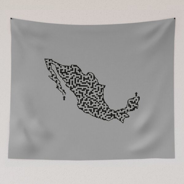 Item preview, Mexico Outline Maze & Labyrinth designed and sold by gorff.