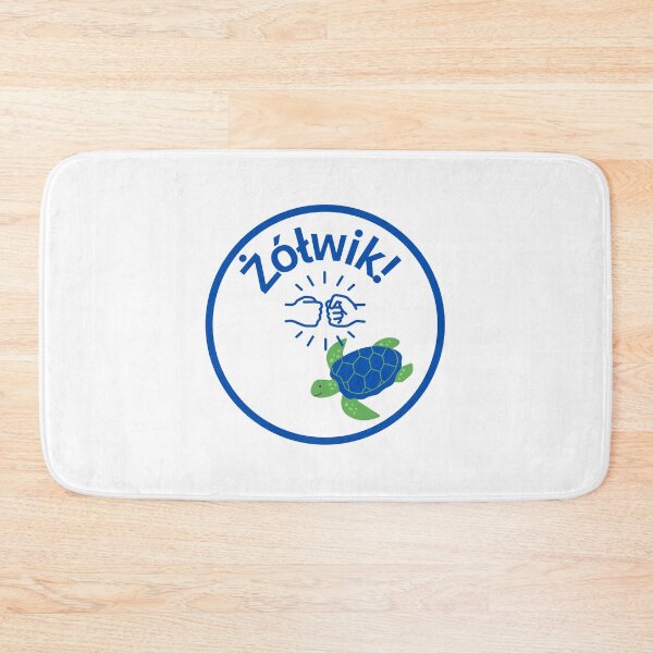 Artikelvorschau, Żółwik – Polnischer Fist Bump Turtle Sticker blau entworfen und verkauft von AmberWit.