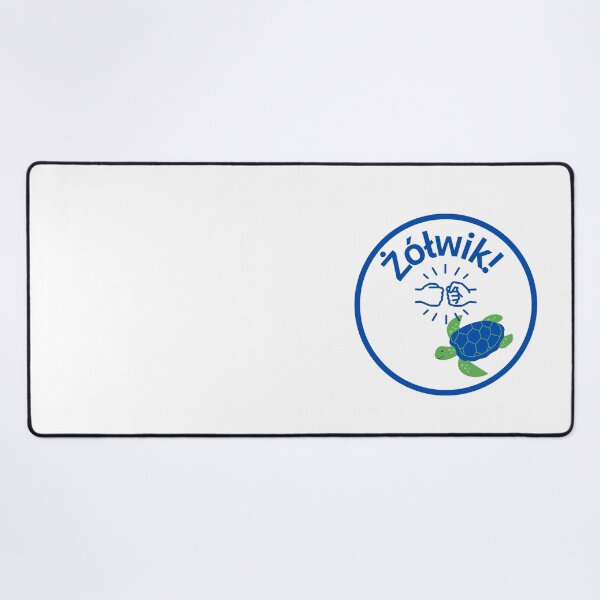 Item preview, Żółwik – Polish Fist Bump Turtle Sticker blue designed and sold by AmberWit.